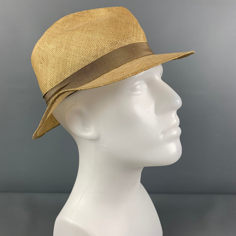 Vintage PAUL STUART Beige Tan Straw Hats