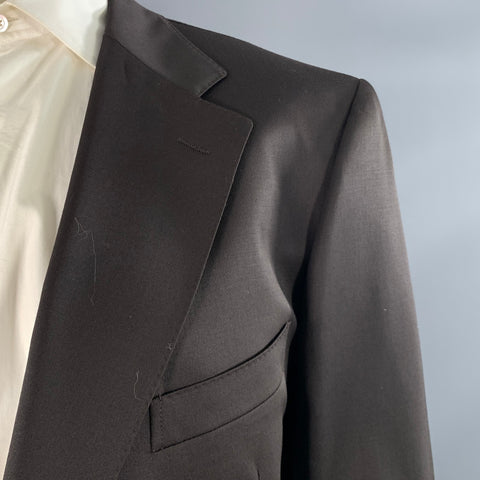 GUCCI Chest Size 52 Regular Brown Solid Wool Blend Notch Lapel Sport Coat