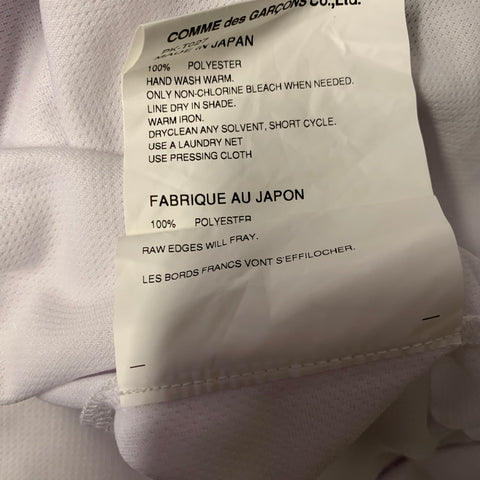 COMME des GARCONS HOMME PLUS SS2022 Size S White Polyester Crew Neck T Shirt