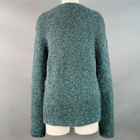 SIES MARJAN Size XS Metallic Green Polyamide Blend Crew Neck Pullover