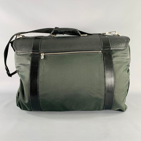 LOUIS VUITTON Taiga Portable Gibeciere Ardoise Green Black Two Tone Nylon Leather Travel Suitcase Bag