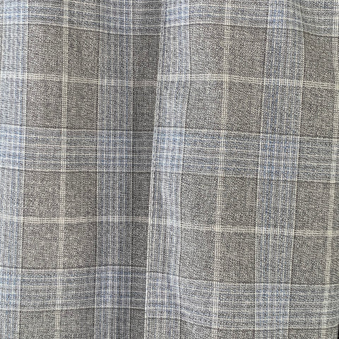 CAMIEL FORTGENS Size S Grandma Grey Plaid Wool Elastic Waistband Casual Pants