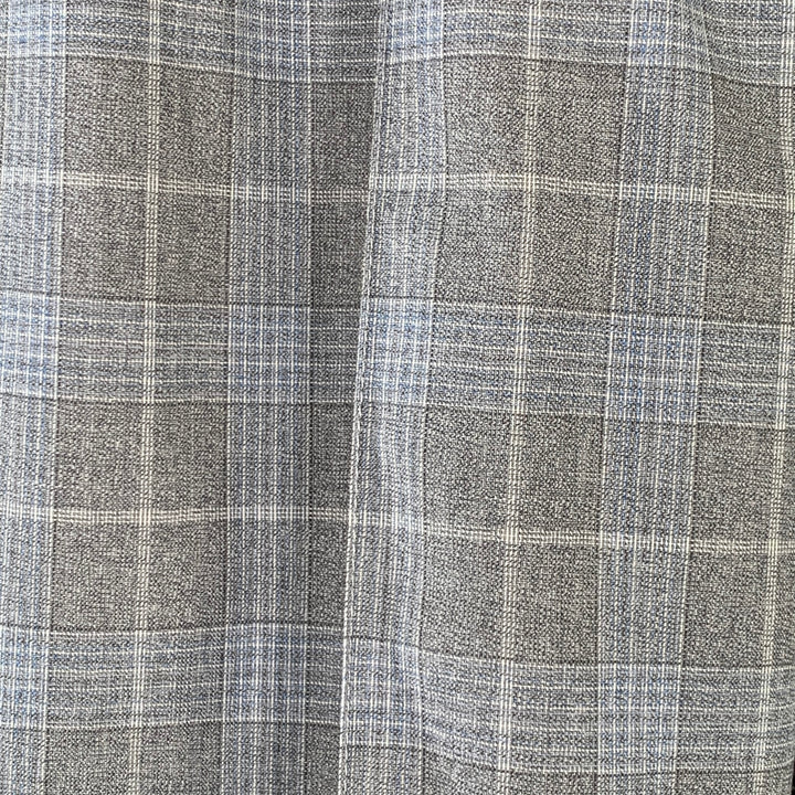 CAMIEL FORTGENS Size S Grandma Grey Plaid Wool Elastic Waistband Casual Pants