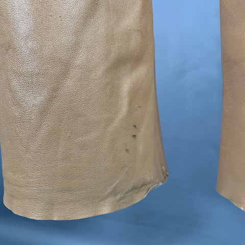 MICHAEL KORS Size 2 Tan Leather Bootcut Casual Pants