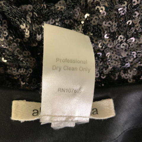 ALICE + OLIVIA Size S Black Nylon Knee Length Dress