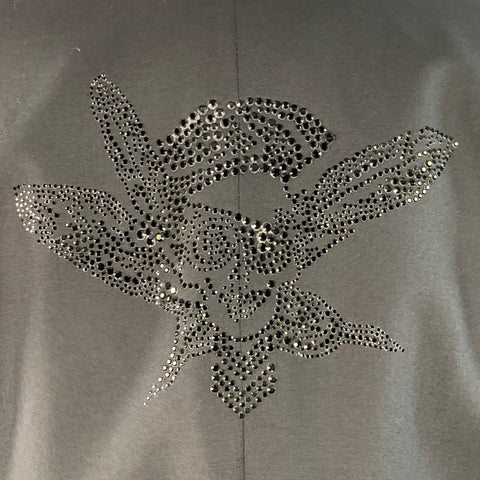 JOHN GALLIANO Taille 40 Veste de sport en laine vierge noire avec strass tête de mort