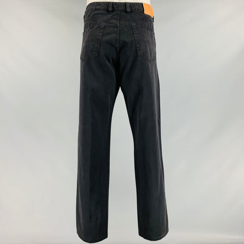 ERMENEGILDO ZEGNA Size 38 Black Cotton 5 pocket Casual Pants