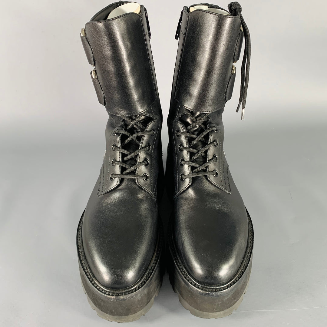 CELINE Size SS23 -Bulky Maxx- Black Leather Platform Boots – Sui
