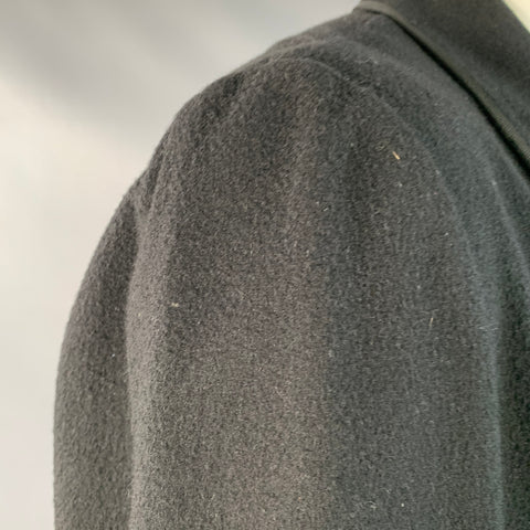 ALAN BILZERIAN Size XL Black Cashmere Shawl Collar Toggle Closure Coat
