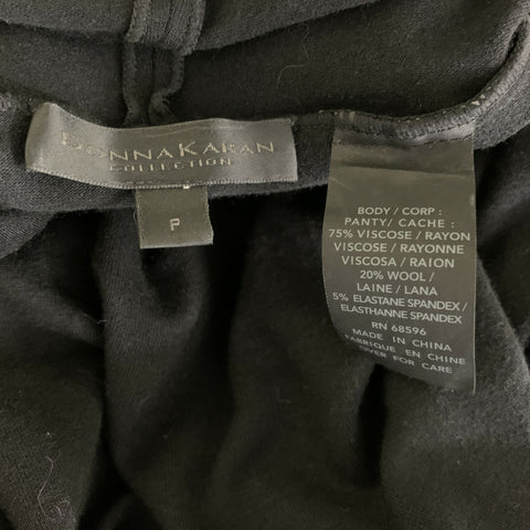 DONNA KARAN Size S Black Body suit Casual Top