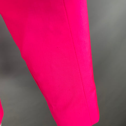 MSGM Taille S Veste blazer en laine rose fluo à revers cranté et à bouton unique