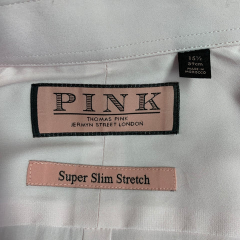 THOMAS PINK Size S Pink Cotton Blend Slim Fit Long Sleeve Shirt