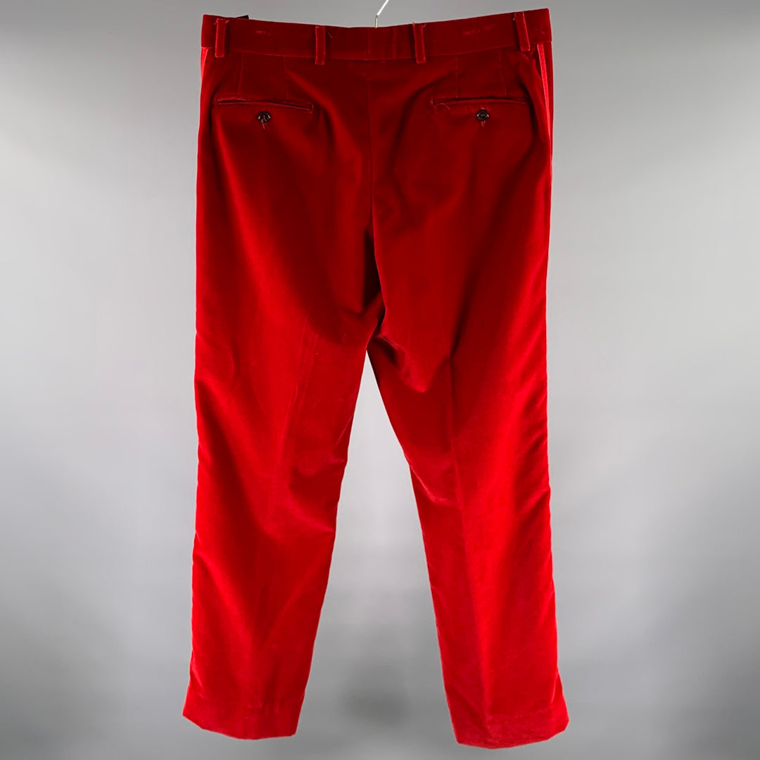 ETRO Size 36 Red Velvet Tuxedo Dress Pants – Sui Generis Designer  Consignment