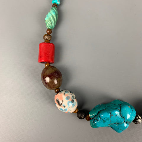 VINTAGE Multi-Color Turquoise Beaded Necklace