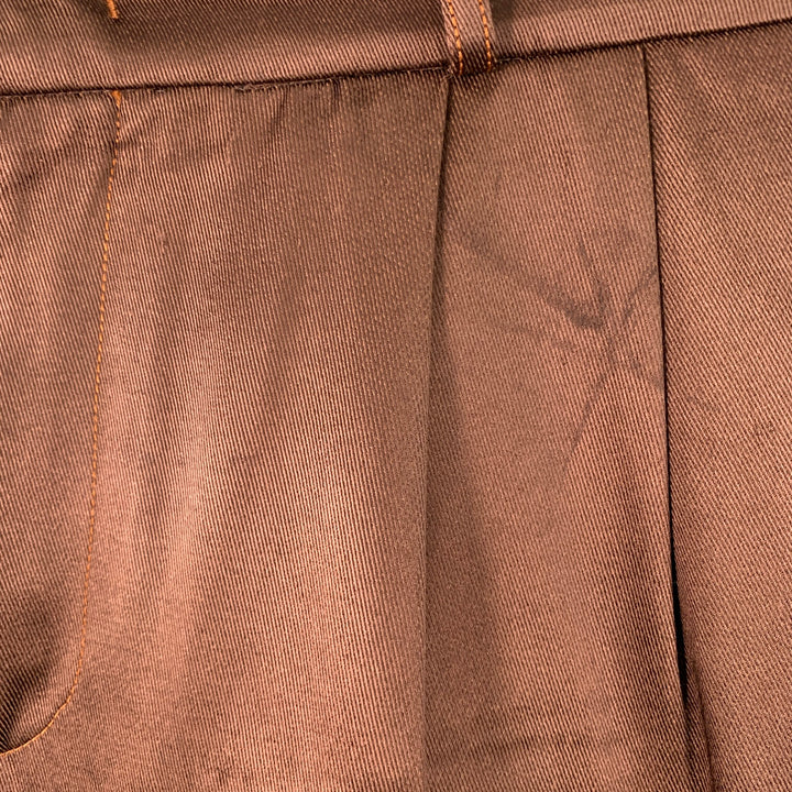 SIES MARJAN Size 34 Brown Acetate Blend Pleated Dress Pants