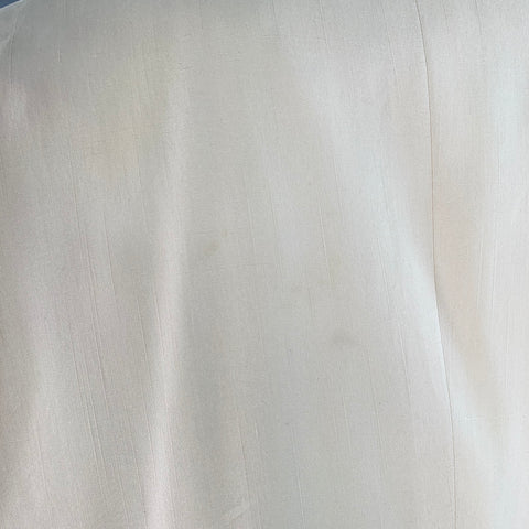 SAKS FIFTH AVENUE Size 48 Cream Silk Double Breasted Single Button Sport Coat