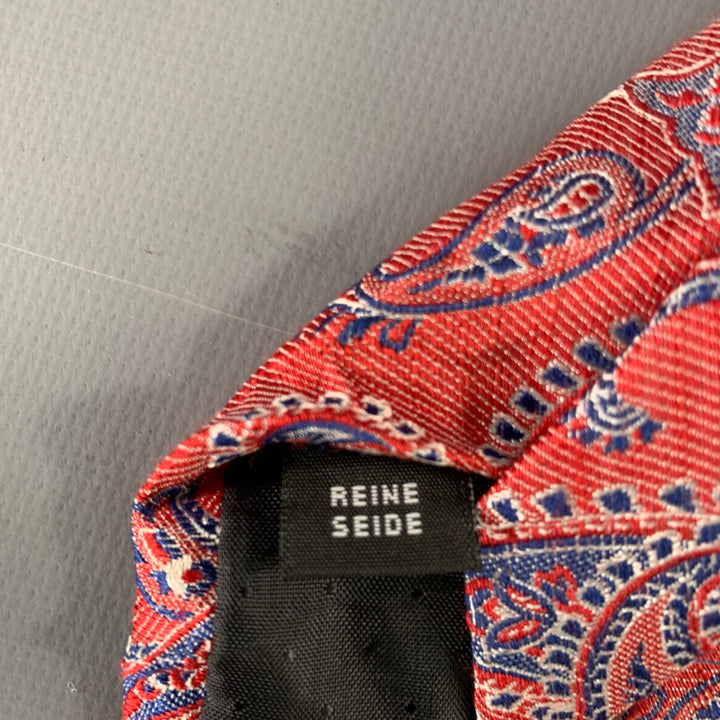 HOUSE OF GENTLEMAN Red Blue White Paisley Tie