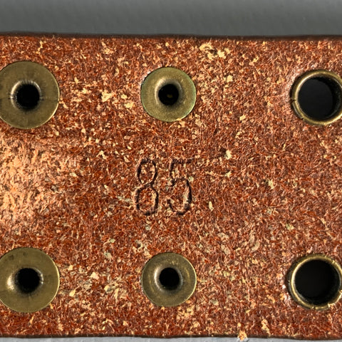 VINTAGE Size 34 Brown Gold Studded Eyelets Leather Belt