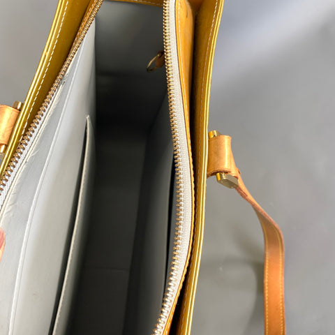 LOUIS VUITTON Yellow Tan LM0051 Monogram Tote Handbag