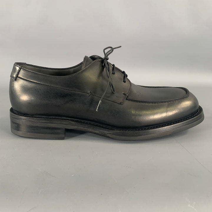 JIL SANDER Size 8 Black Leather Lace Up Shoes