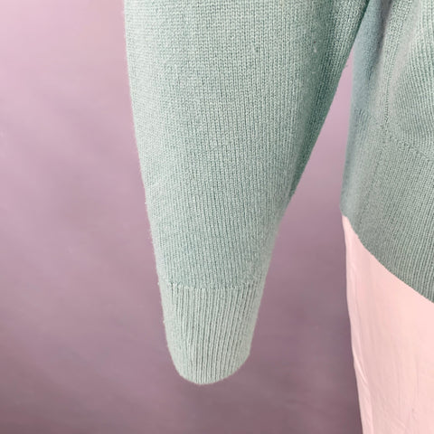 I.MAGNIN Pull en cachemire col en V sauge vert taille XL