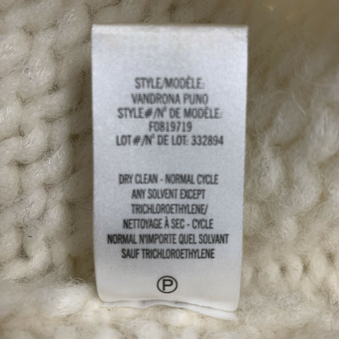 THEORY Size M Cream Alpaca Blend Sleeveless Sweater