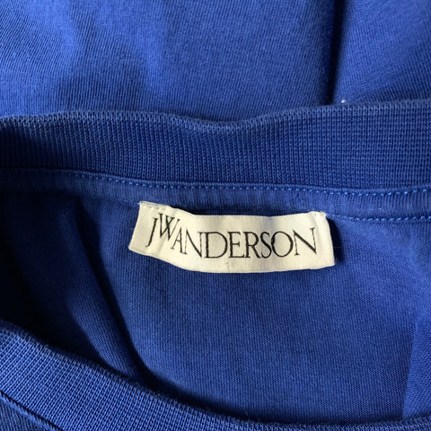 JW ANDERSON SS2023 Size L Blue Red Cotton Crew Neck T shirt