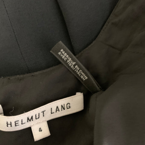 HELMUT LANG Size 4 Black Viscose Knee-Length Cocktail Dress