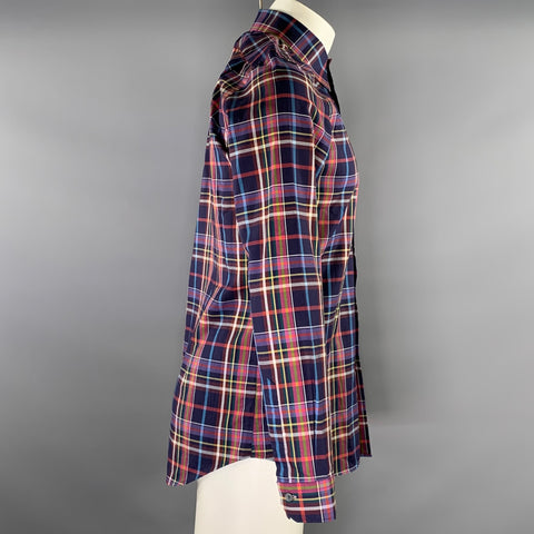 PS by PAUL SMITH Size M Purple Navy & Multi color Plaid Long Sleeve Shirt
