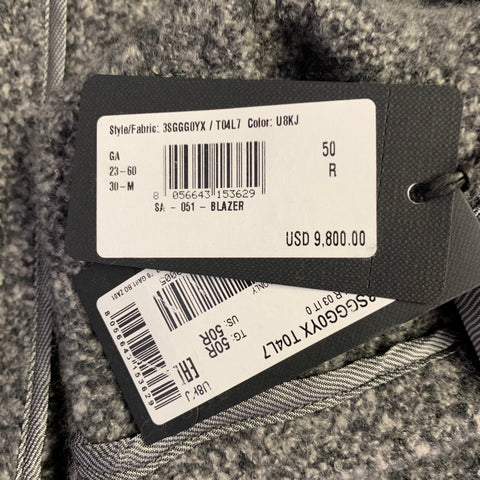 GIORGIO ARMANI Size 40 Grey Charcoal Tweed Cashmere Silk Jacket