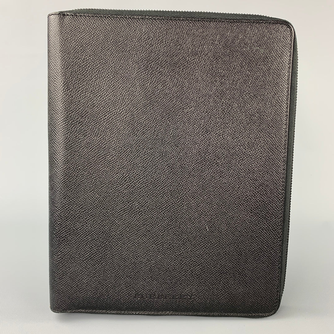 BURBERRY Black Pebble Grain Leather iPad Case