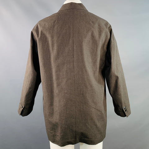 VISVIM Size M Ammons Pinstripe Wool Linen Cotton Notch Lapel Sport Coat