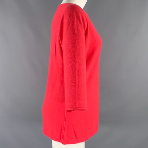 YVES SAINT LAURENT Size M Pink Coral Dolman Sleeve Pullover