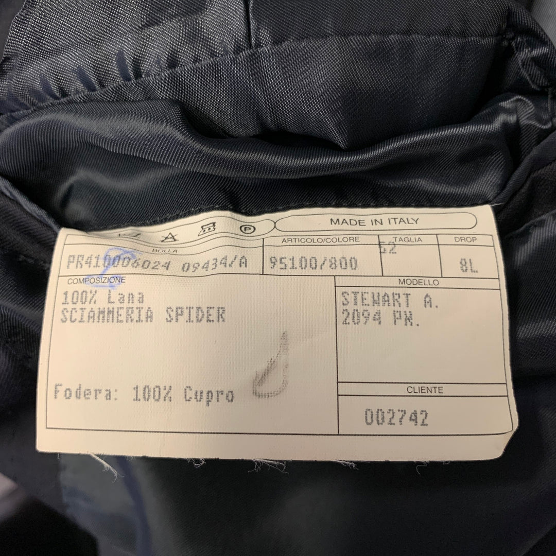 ISAIA Size 42 Black Wool Notch Lapel Sport Coat