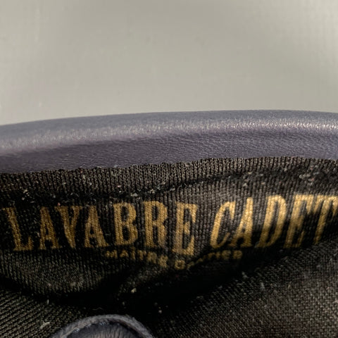 LAVABRE CADET Size 8 Navy Leather Gloves