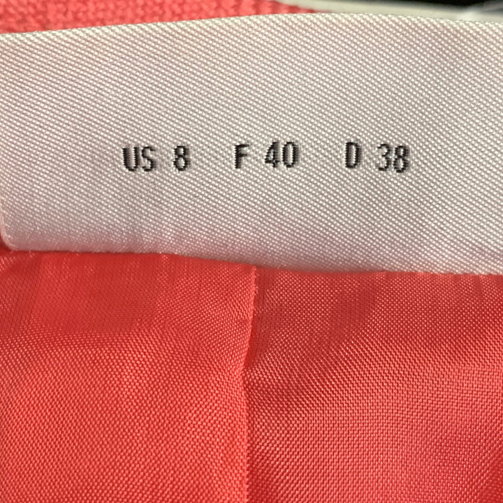 AKRIS PUNTO Size 8 Pink Wool Cashmere Twill Cinched Jacket Blazer