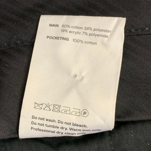 SONG FOR THE MUTE SS21 NAIVE Size 34 Beige Grey White Cotton Blend Tapered Casual Pants