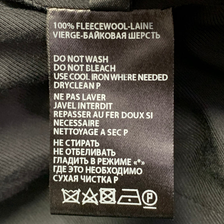 ANN DEMEULEMEESTER Size M Black Wool Shawl Collar Coat