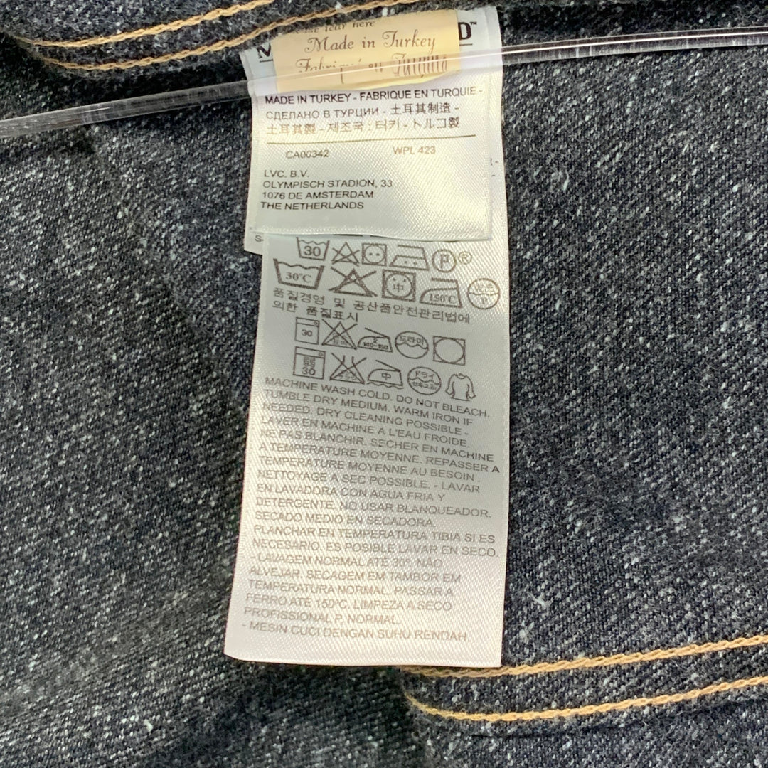 LEVI'S MADE & CRAFTED Size XL Indigo Denim Contrast Stitch Trucker Jacket