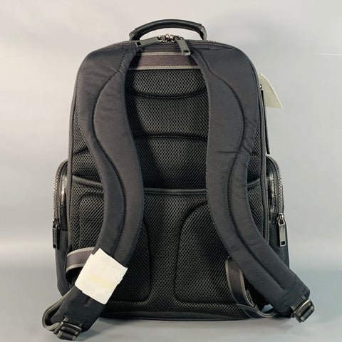 HUGO BOSS Black Nylon Leather Work Travel Backpack Bag