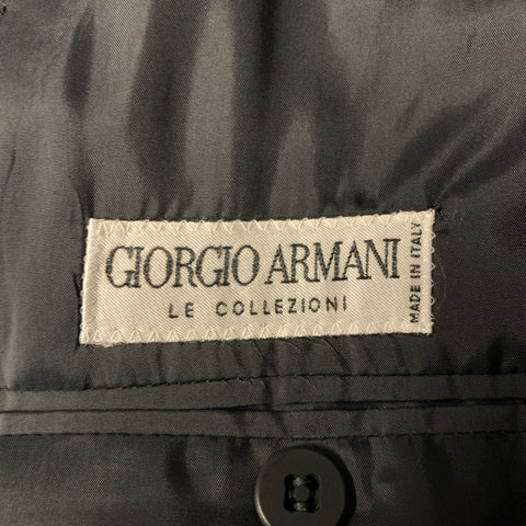 GIORGIO ARMANI Size 42 Black Wool Notch Lapel Tuxedo