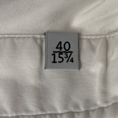 VALENTINO Size M White Cotton Hidden Placket Long Sleeve Shirt