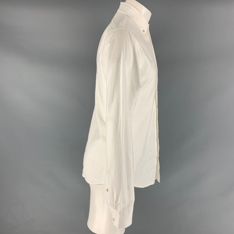 ALEX MILL Size S White Solid Cotton Button Down Long Sleeve Shirt