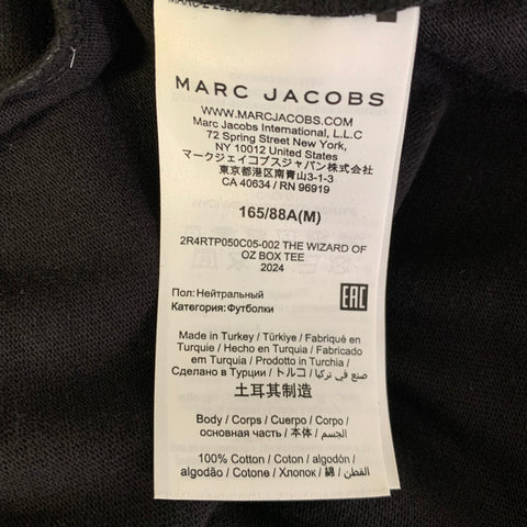 MARC JACOBS Size M Black Multi Color Graphic Cotton Crew-Neck T-shirt