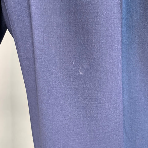 HADLEIGH'S Size 34 Navy Wool Silk Flat Front Dress Pants