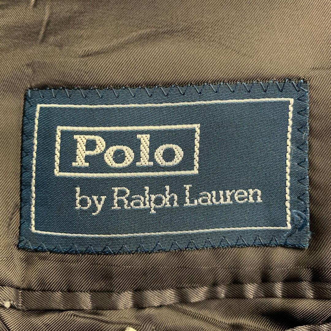POLO by RALPH LAUREN Size 42 Regular Brown Purple Glenplaid Virgin Wool Sport Coat