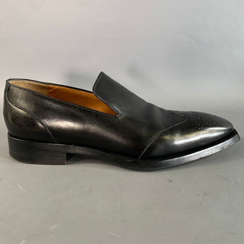 CERTO Size 10 Black Wingtip Leather Oxford Loafers