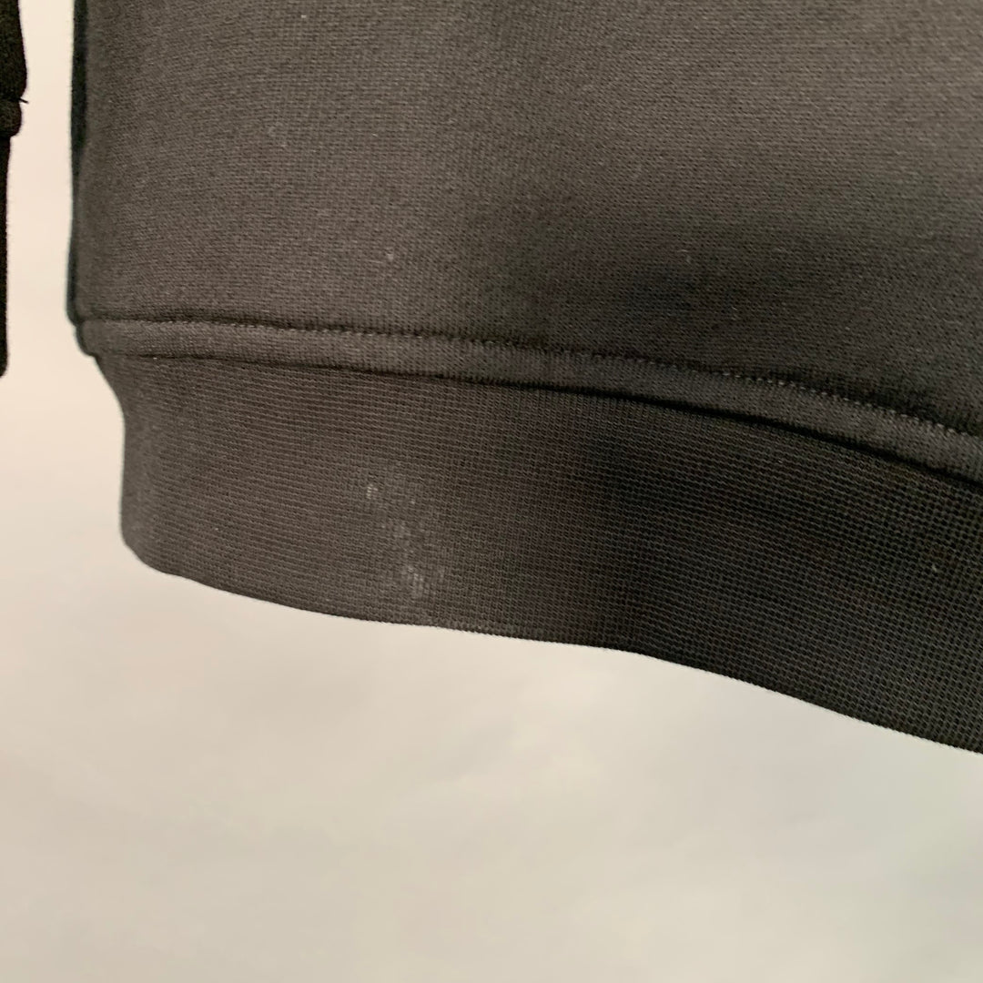 MCQ by ALEXANDER MCQUEEN Size XXS Black Cotton Blend Crystal Embellishment Sweatshirt Dress