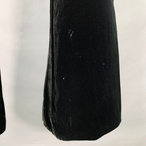 JEAN PAUL GAULTIER Size M Black Velvet Rayon Silk Blend Flared Dress Pants