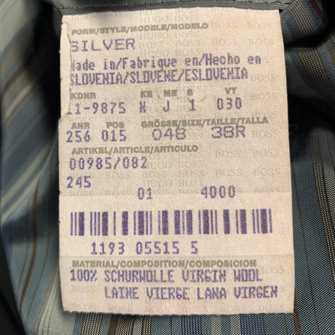HUGO BOSS Size 38 Black Virgin Wool Single Breasted Coat